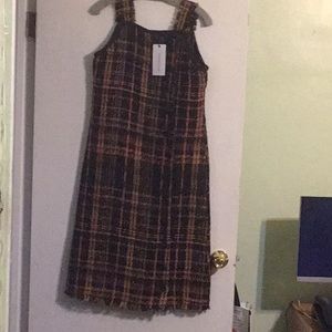 Tweed Midi length Jumper, buttons all the way down